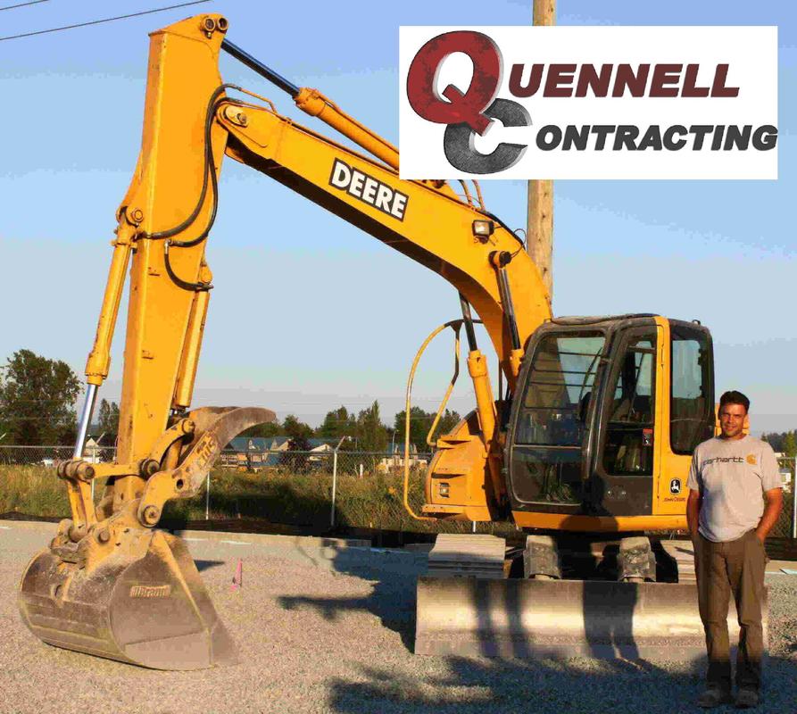 Brennon Quennell by the John Deere 135C excavator - Quennell Contracting